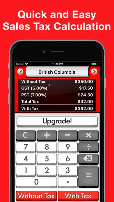 Sales Tax Canada Calculator +應用截圖