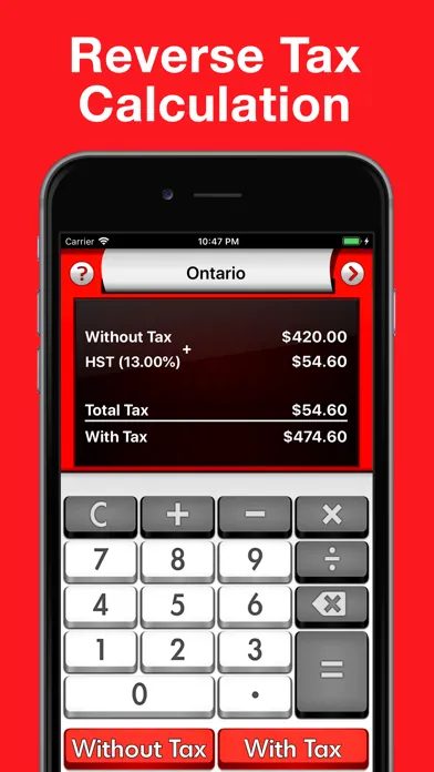 Canada Sales Tax Calculator +應用截圖