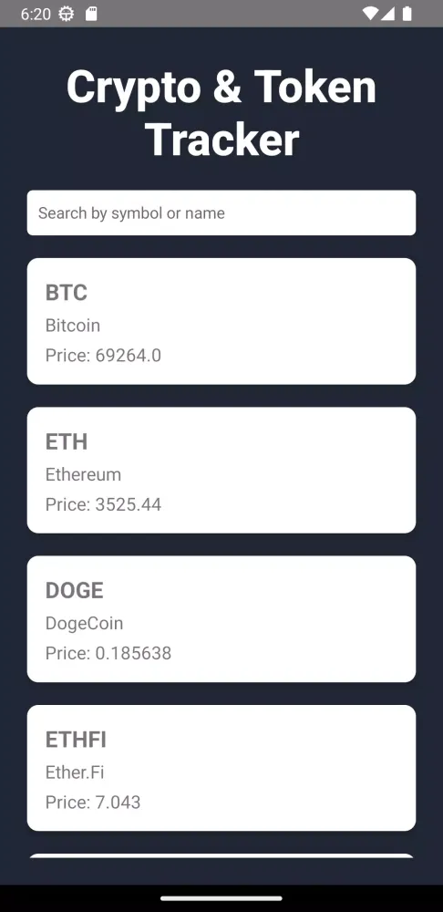 Crypto Price Tracker BTC, ETH应用截图