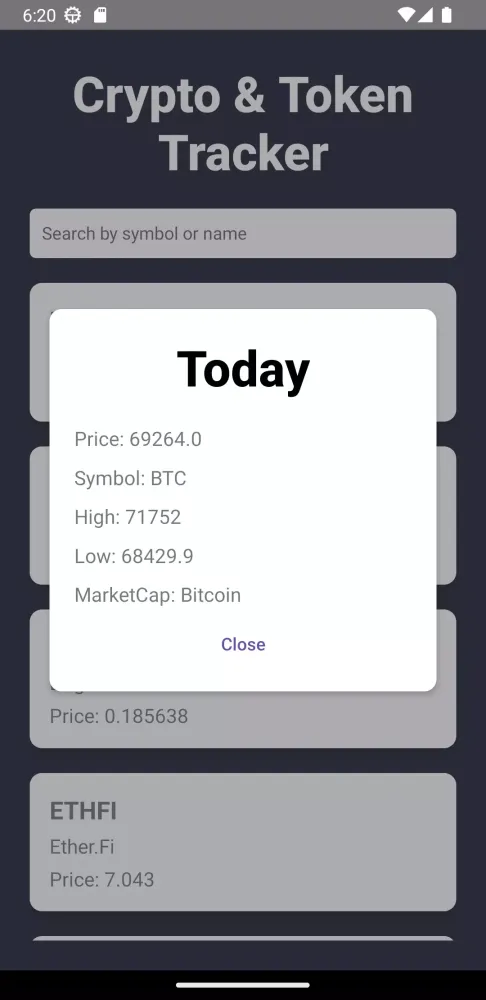 Crypto Price Tracker BTC, ETH应用截图