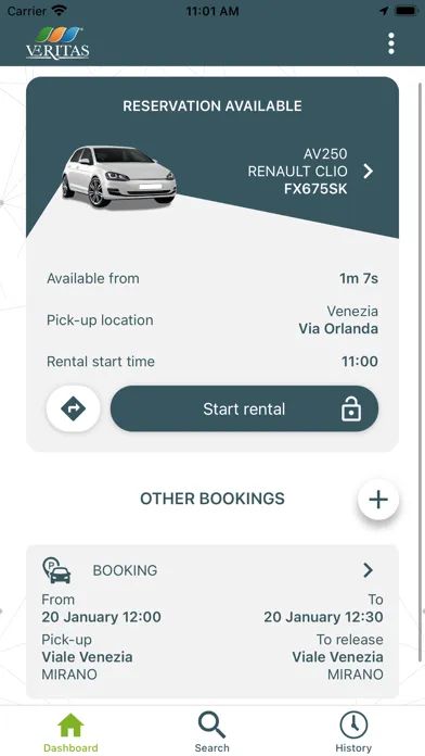 Скриншоты Veritas Car Sharing