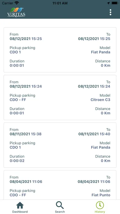 Скриншоты Veritas Car Sharing