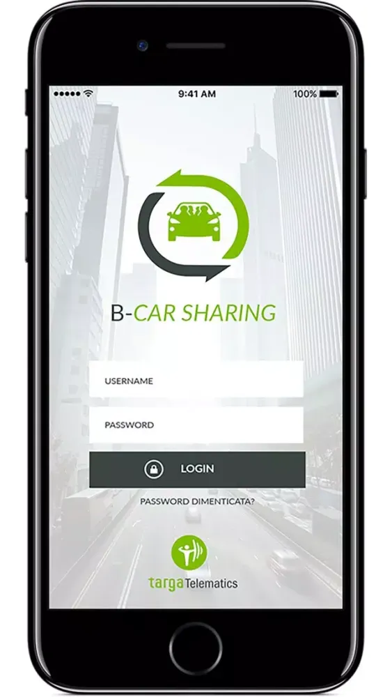 Ảnh chụp màn hình của B2C CarSharing