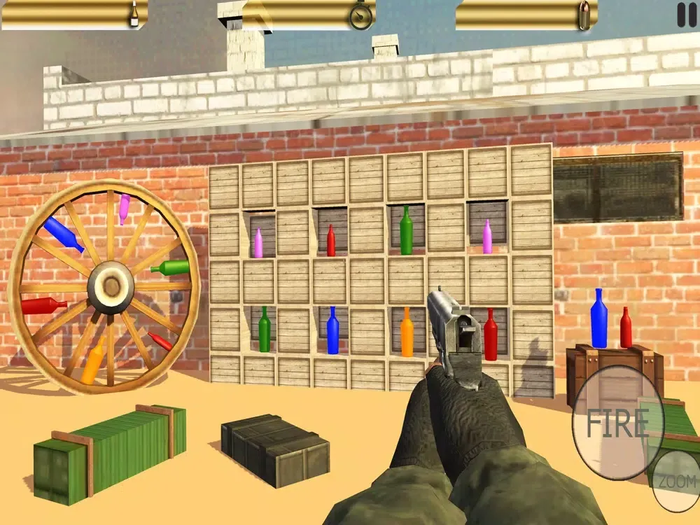 Tangkapan layar Frontline Bottle Shoot 3D iPad 