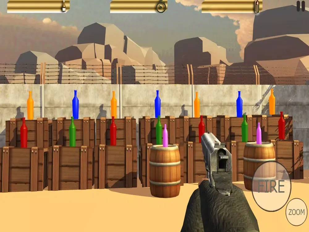 Tangkapan layar Frontline Bottle Shoot 3D iPad 
