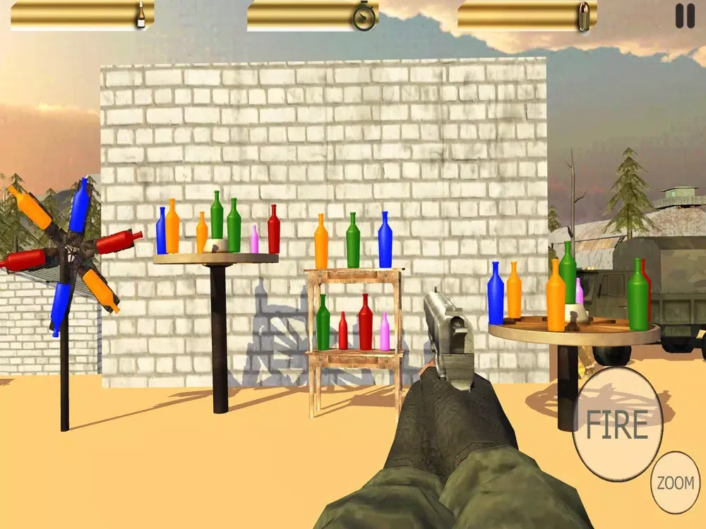 Tangkapan layar Frontline Bottle Shoot 3D iPad 