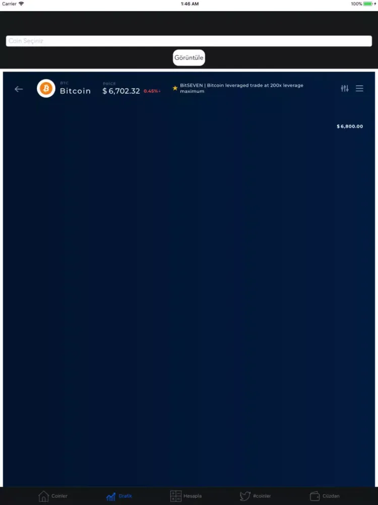 Tangkapan skrin dolar lira kurlari iPad 