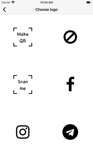 Make QR سکرین شاٹس