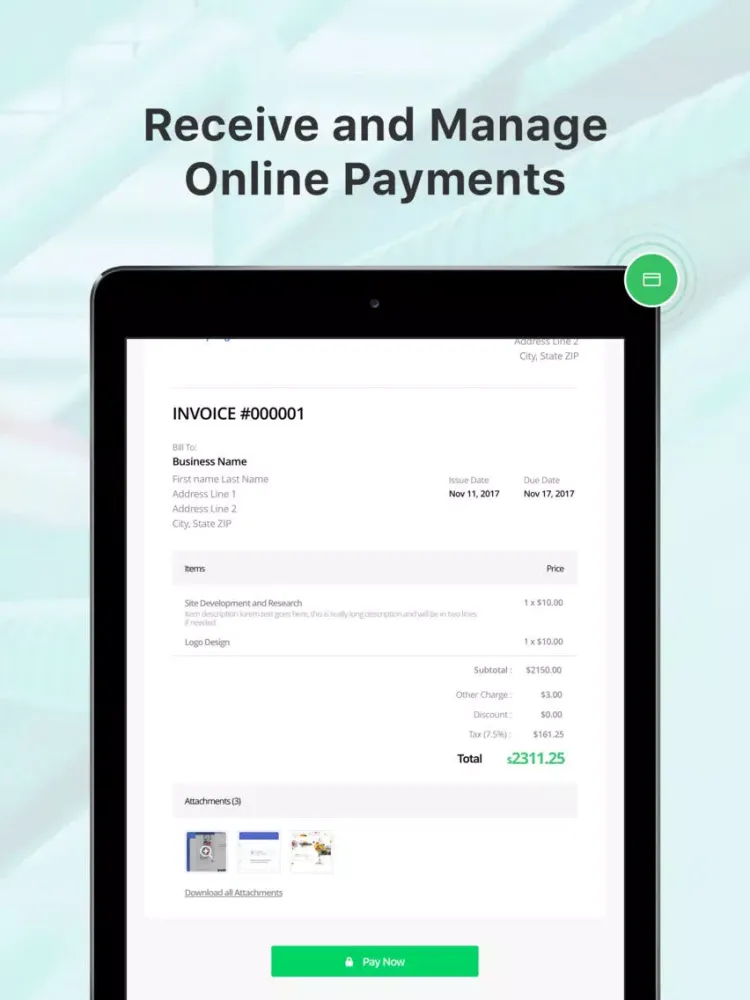 Invoice Genius - Easy Invoices iPad  Screenshots