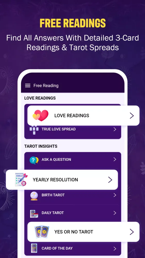 Capturas de pantalla de Tarot Card Psychic Reading