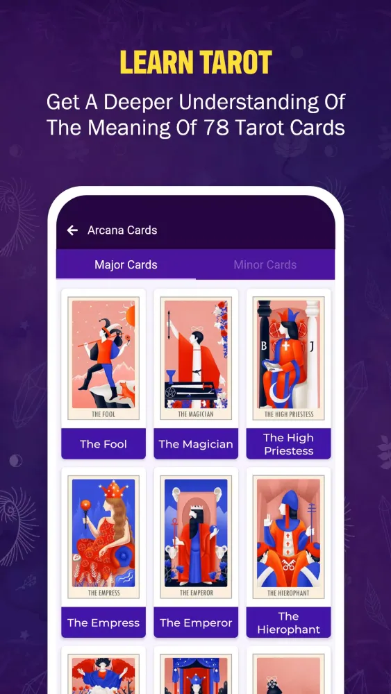 Capturas de pantalla de Tarot Card Psychic Reading