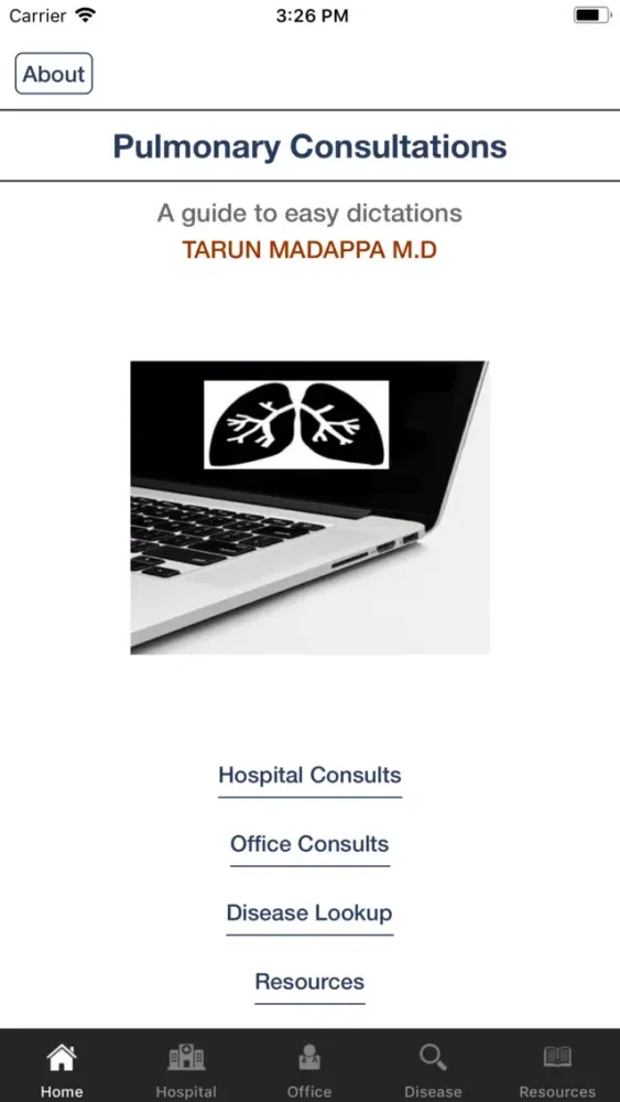 Zrzuty ekranu Pulmonary Consultations