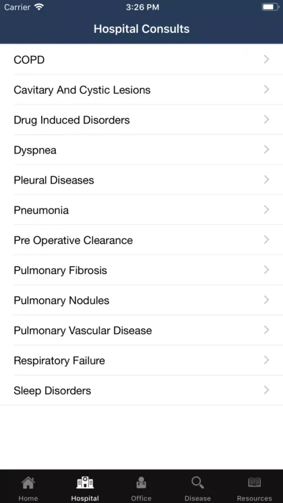 Zrzuty ekranu Pulmonary Consultations