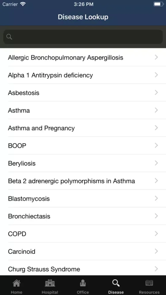 Zrzuty ekranu Pulmonary Consultations