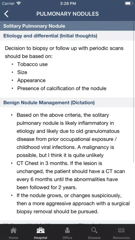 Zrzuty ekranu Pulmonary Consultations