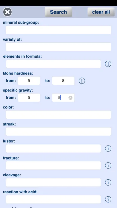 Zrzuty ekranu Mineral Database