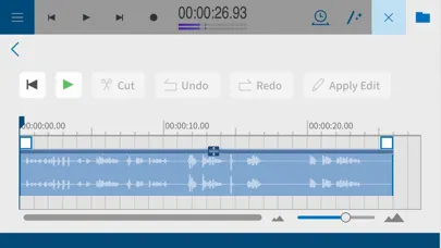 Tangkapan layar TASCAM Podcast Editor