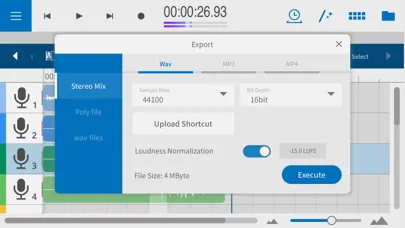 Tangkapan layar TASCAM Podcast Editor