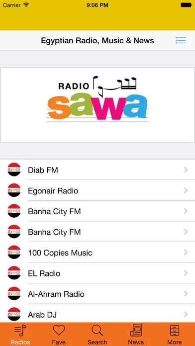 Ảnh chụp màn hình của Egyptian All Radio, Music & News Free Download