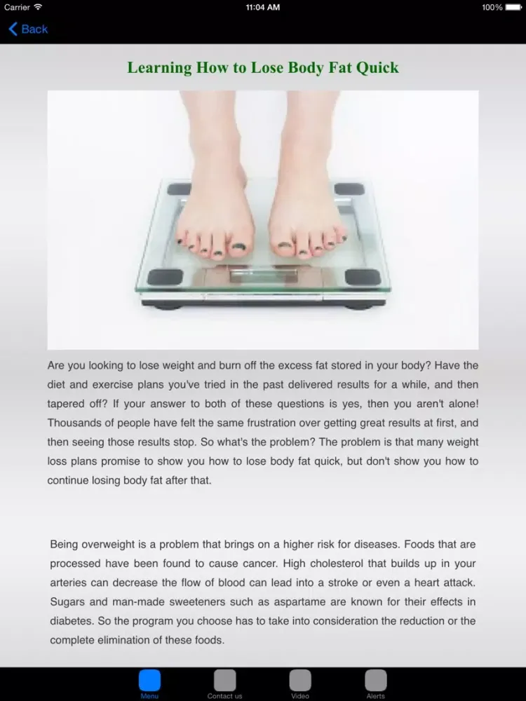 How To Lose Body Fat - Lose Weight With Weight Los iPad  Screenshots