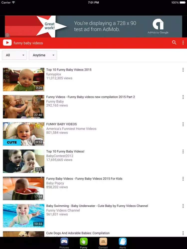Capturas de pantalla de Funny Baby Videos - #1 Free Cute Baby Pictures App iPad 