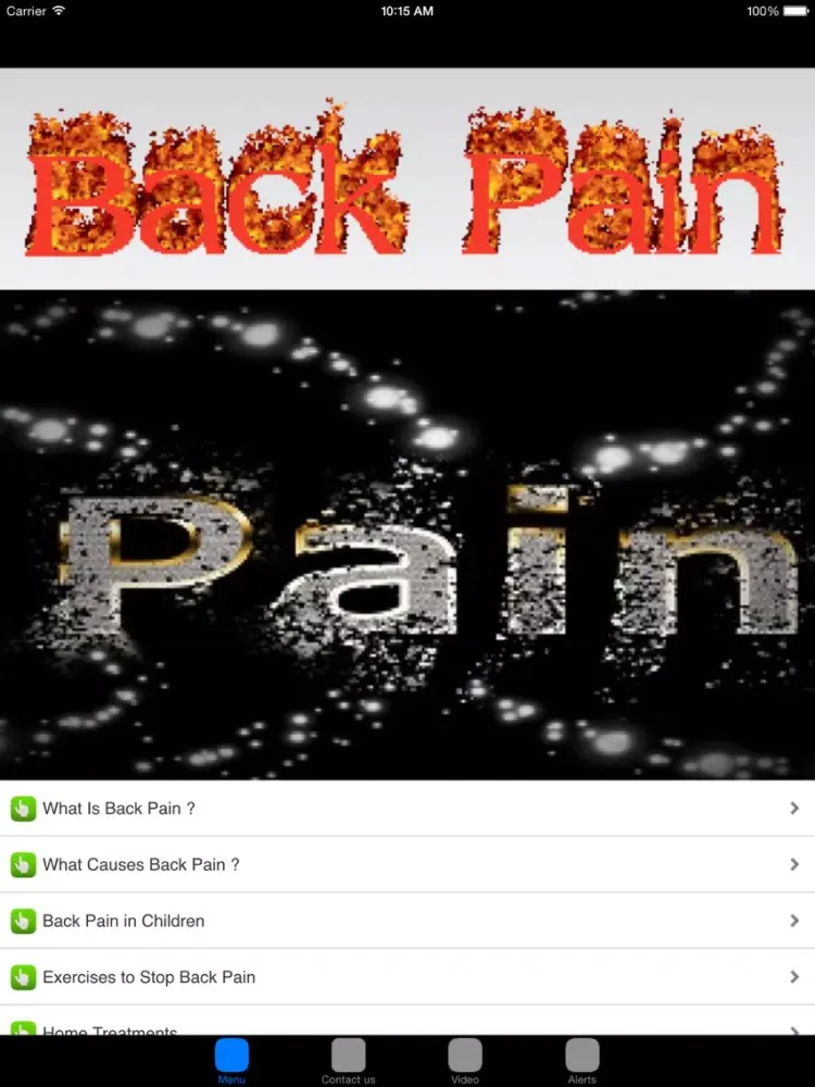 Lower Back Pain & Back Pain Treatment iPad 应用截图