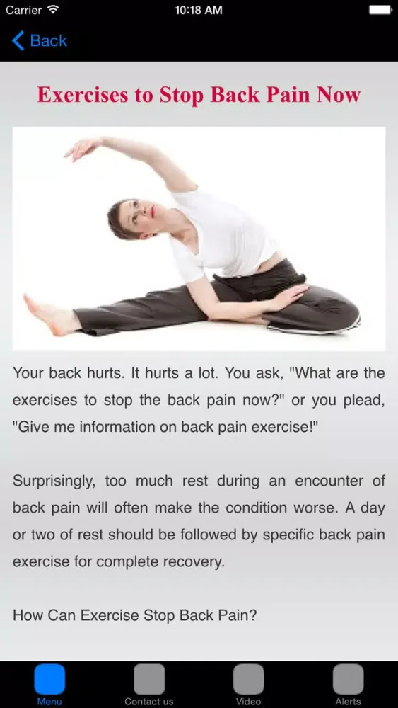Lower Back Pain & Back Pain Treatment应用截图