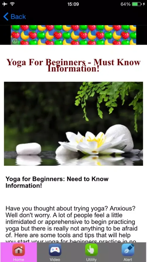 Tangkapan skrin Basic Yoga For Beginners