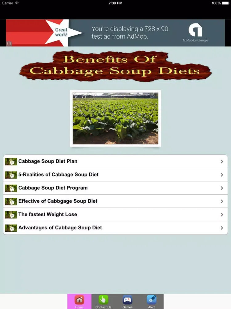 Capturas de pantalla de Benefits Of Cabbage Soup iPad 