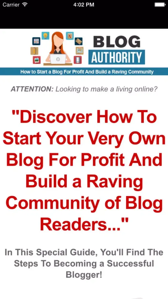 Blog Authority Screenshots