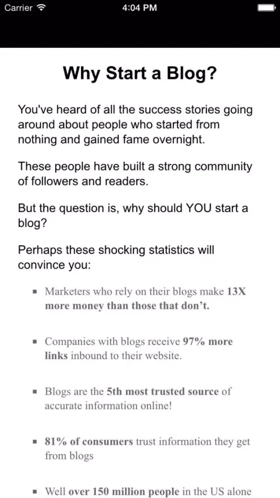Blog Authority Screenshots