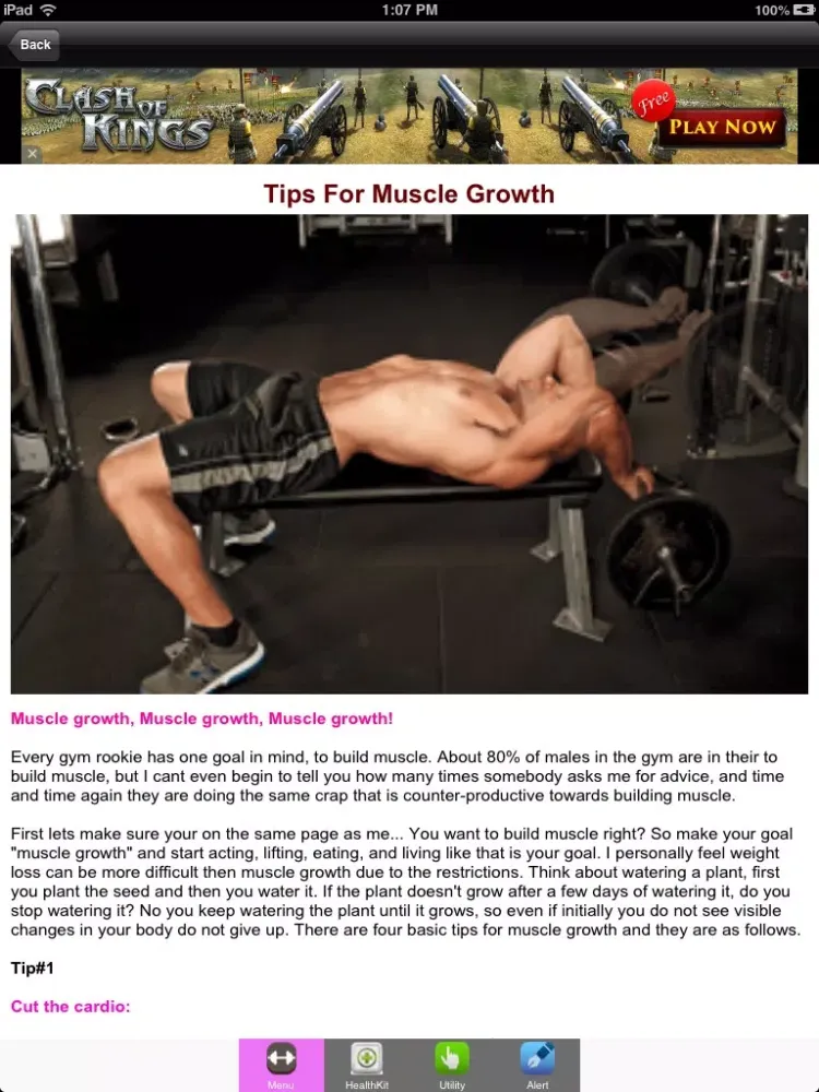 Bodybuilding For Beginners iPad  Screenshots