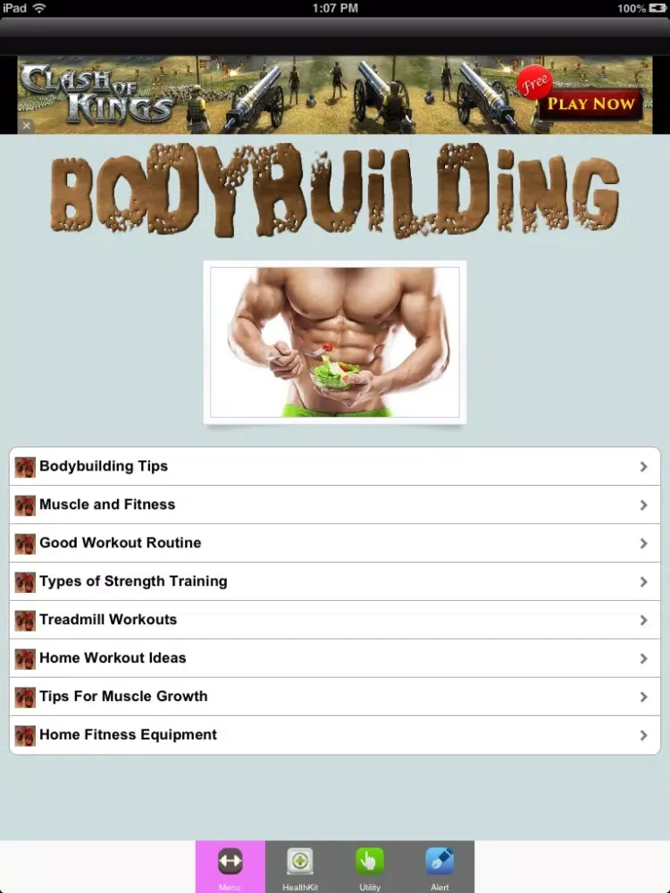 Bodybuilding For Beginners iPad  Screenshots