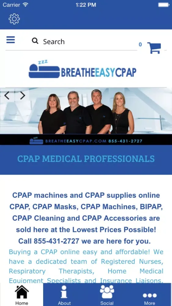Tangkapan skrin Breathe Easy CPAP