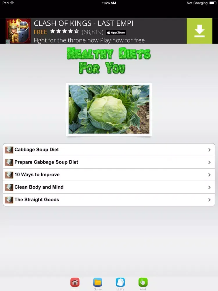 Capturas de tela do Cabbage Soup iPad 