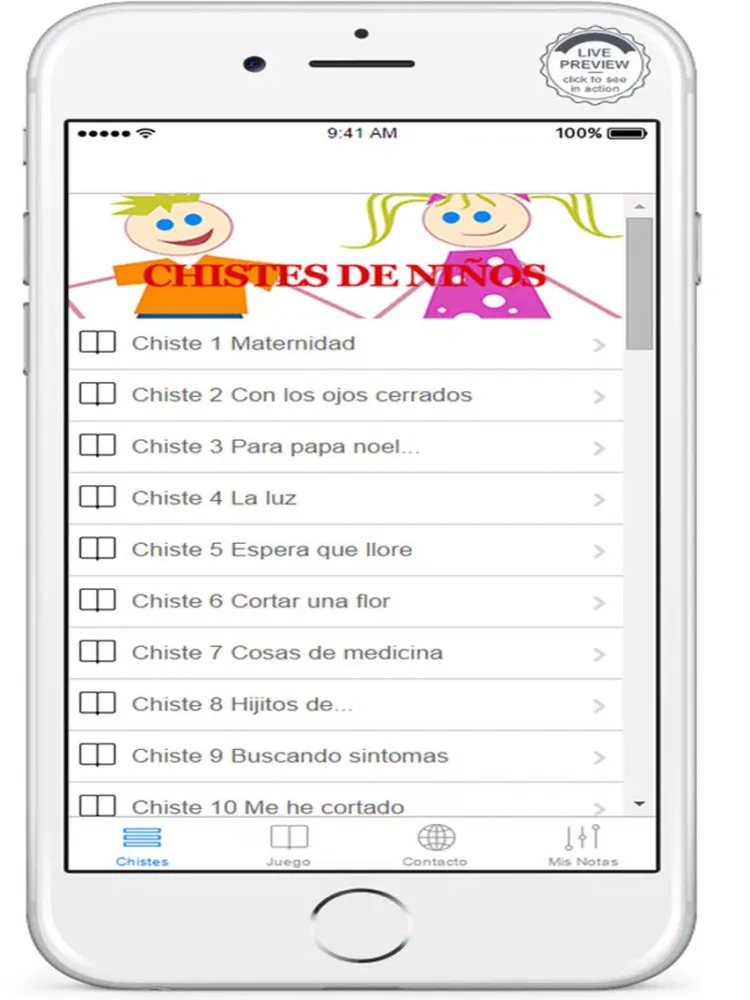 Chistes De Niños Buenos Y Gratis iPad  Screenshots