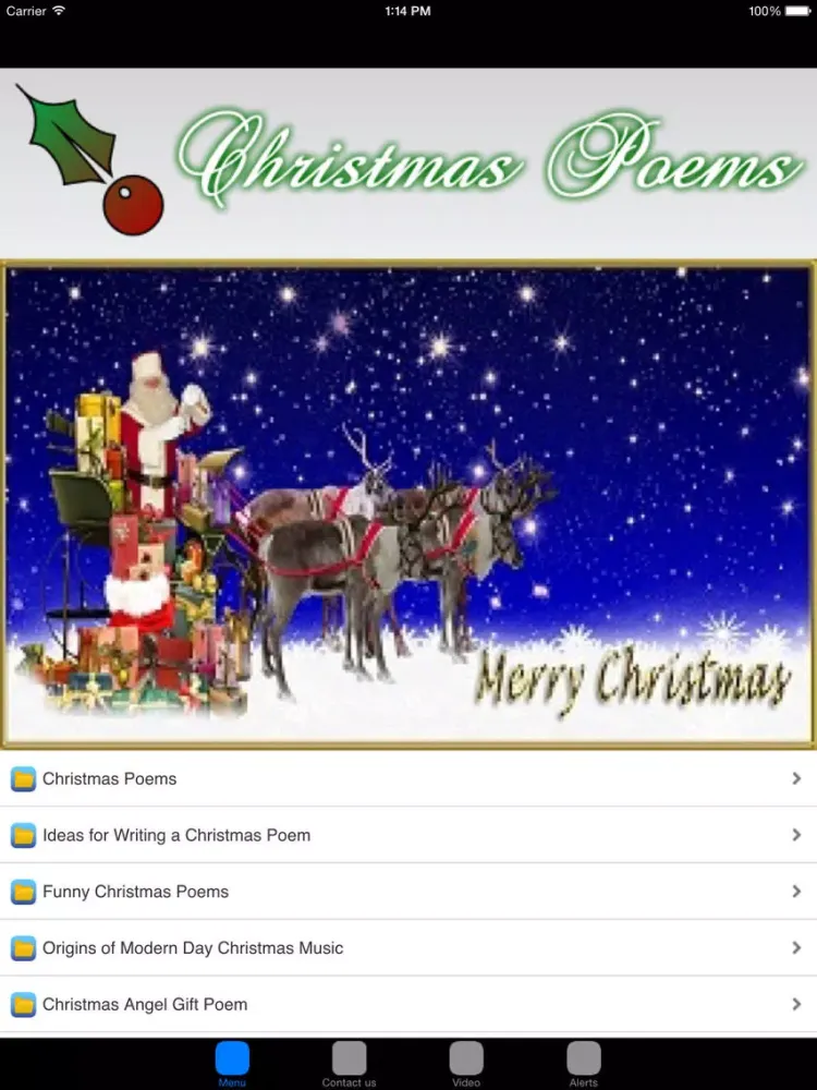Captures d'écran de Free Christmas Poems For Kids And All iPad 