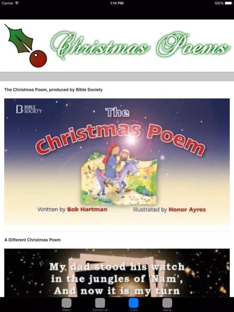 Captures d'écran de Free Christmas Poems For Kids And All iPad 