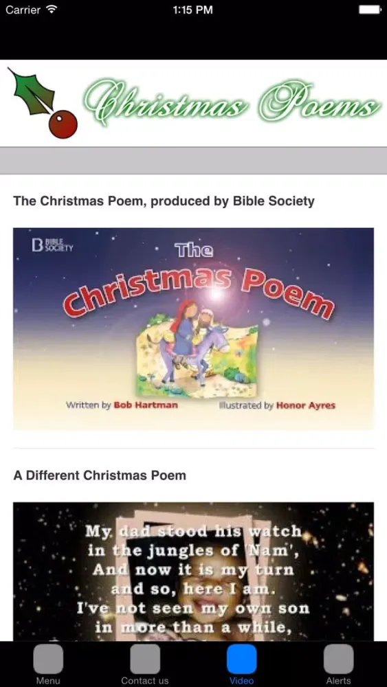 Captures d'écran de Free Christmas Poems For Kids And All