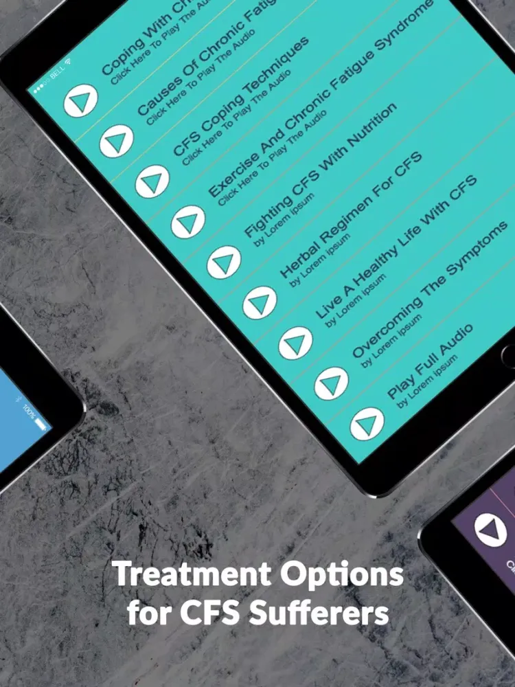 Capturas de tela do Chronic Fatigue Syndrome Guide iPad 