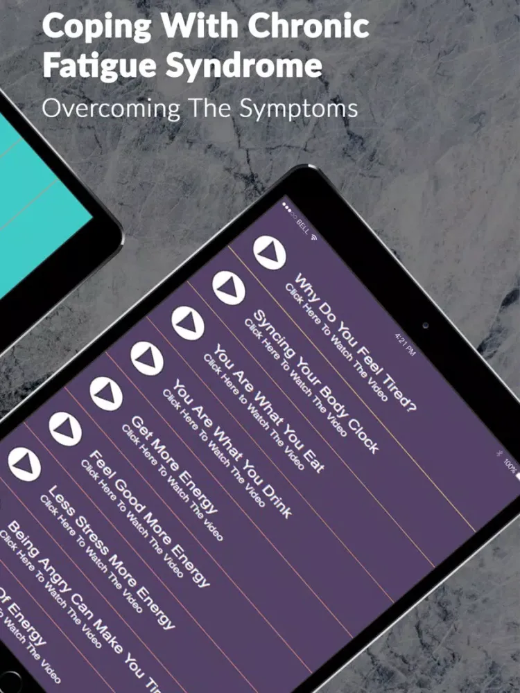 Capturas de tela do Chronic Fatigue Syndrome Guide iPad 