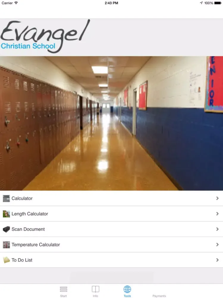 Tangkapan skrin ECSLouisville iPad 