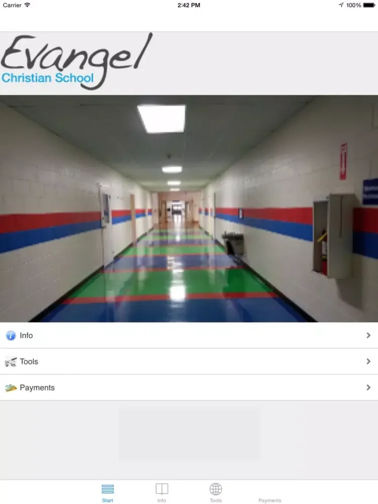 Tangkapan skrin ECSLouisville iPad 