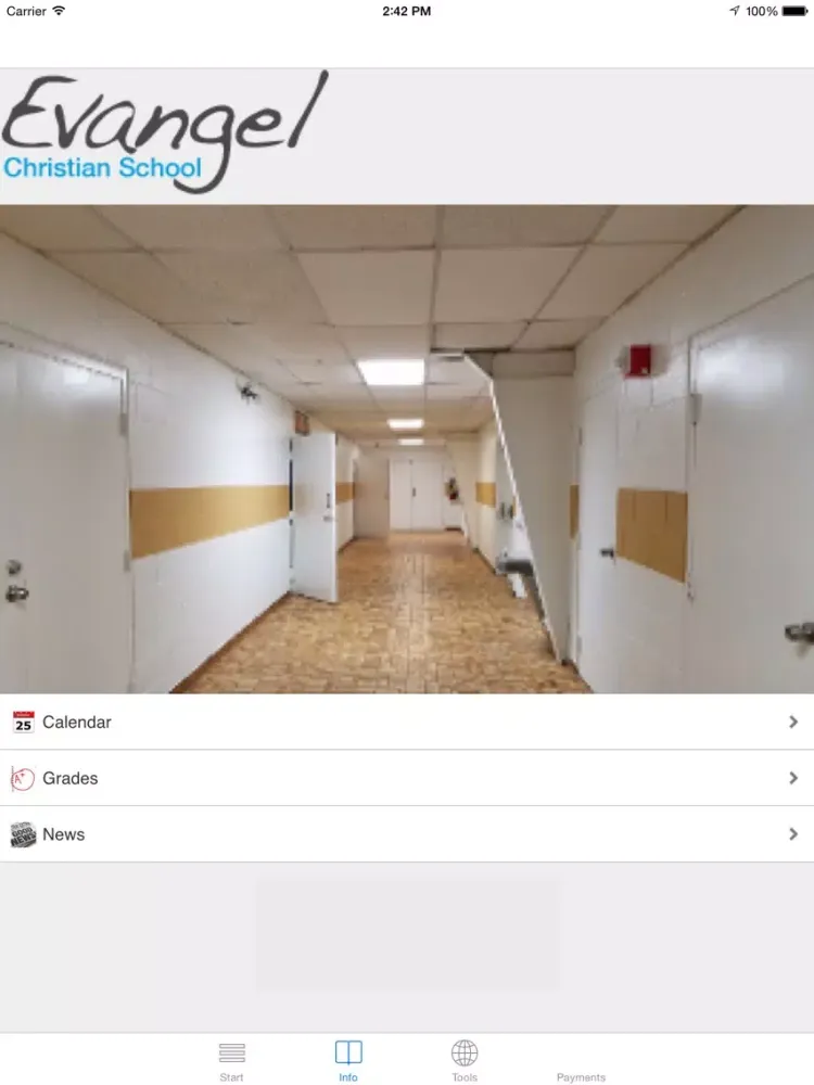 Tangkapan skrin ECSLouisville iPad 