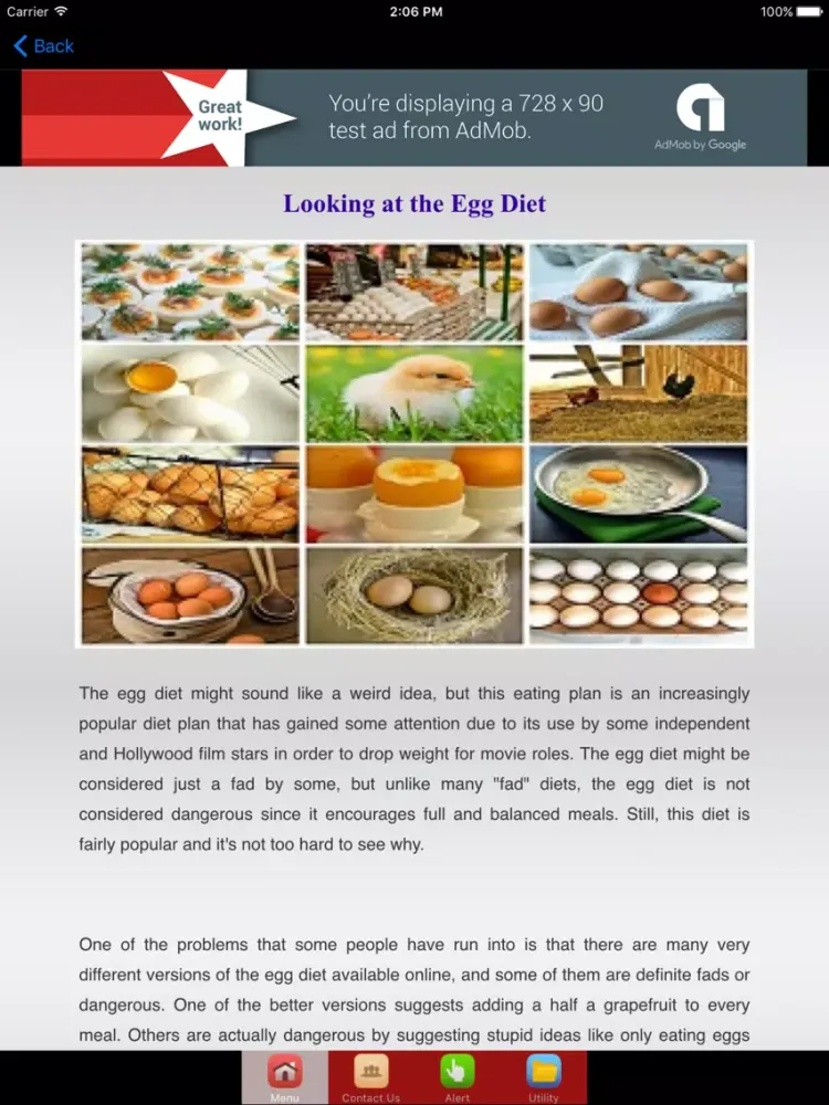 Tangkapan skrin Egg Diet For Weight Loss Plan iPad 