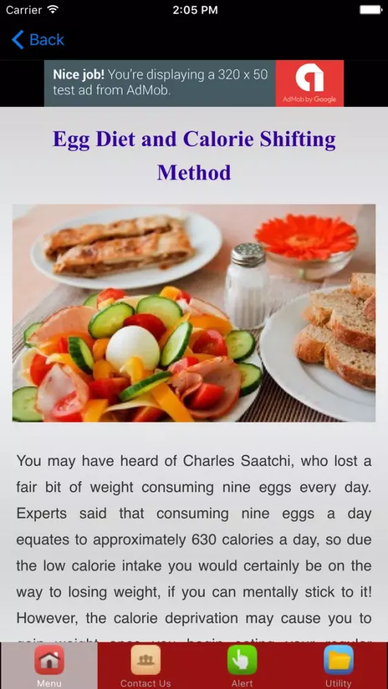 Tangkapan skrin Egg Diet For Weight Loss Plan