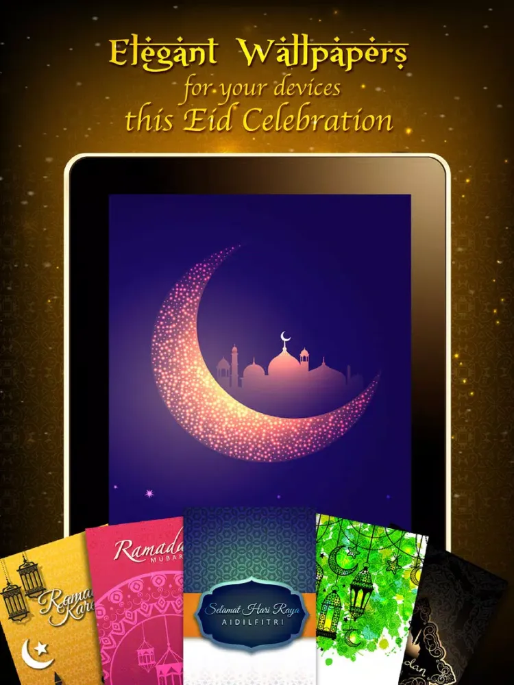 ภาพหน้าจอของ Eid Mubarak Greeting Cards + iPad 