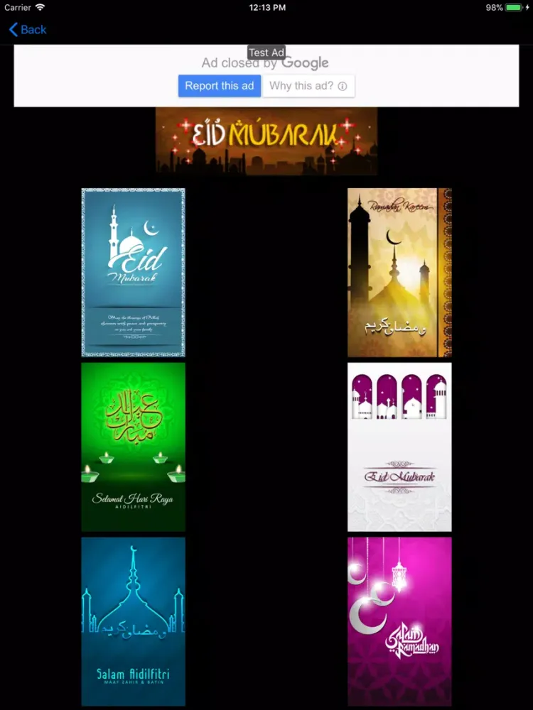 Capturas de tela do EID Mubarak Photo Frames LITE iPad 