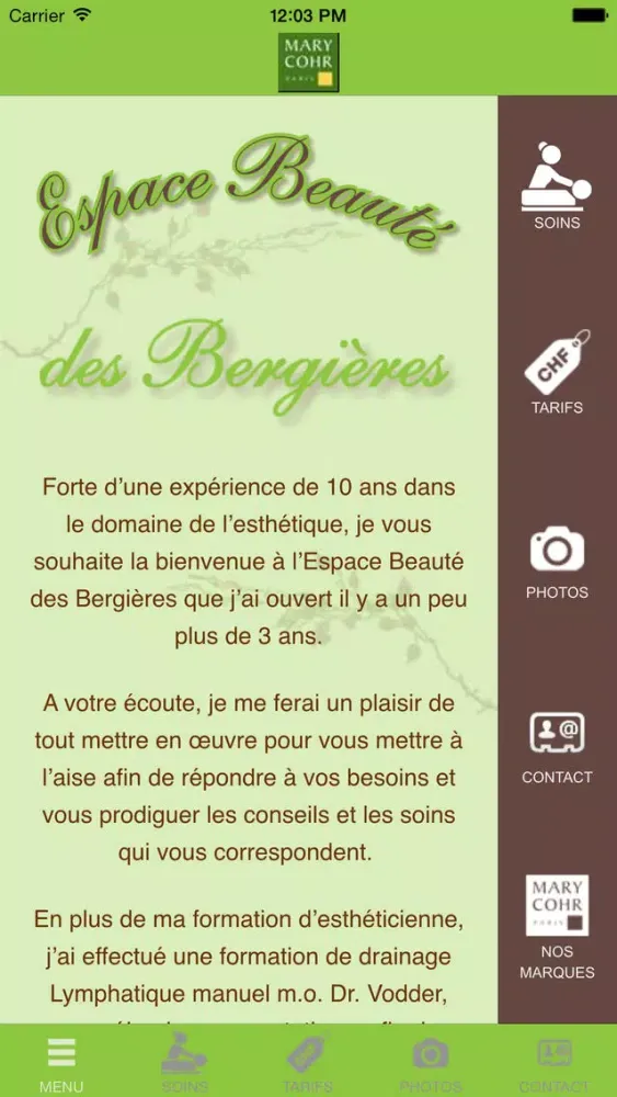 ภาพหน้าจอของ Espace Beauté des Bergières