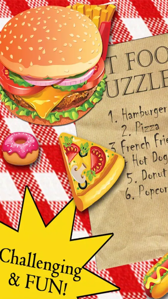 Ảnh chụp màn hình của Fast Food Sliding Puzzle Game
